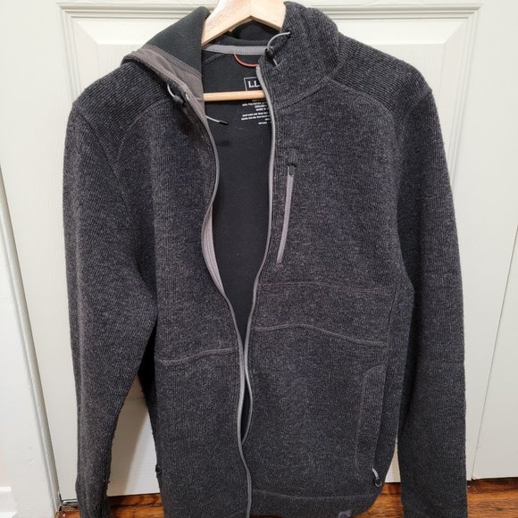 LL Bean Hoodie Charcoal Medium - Picture 2 of 4